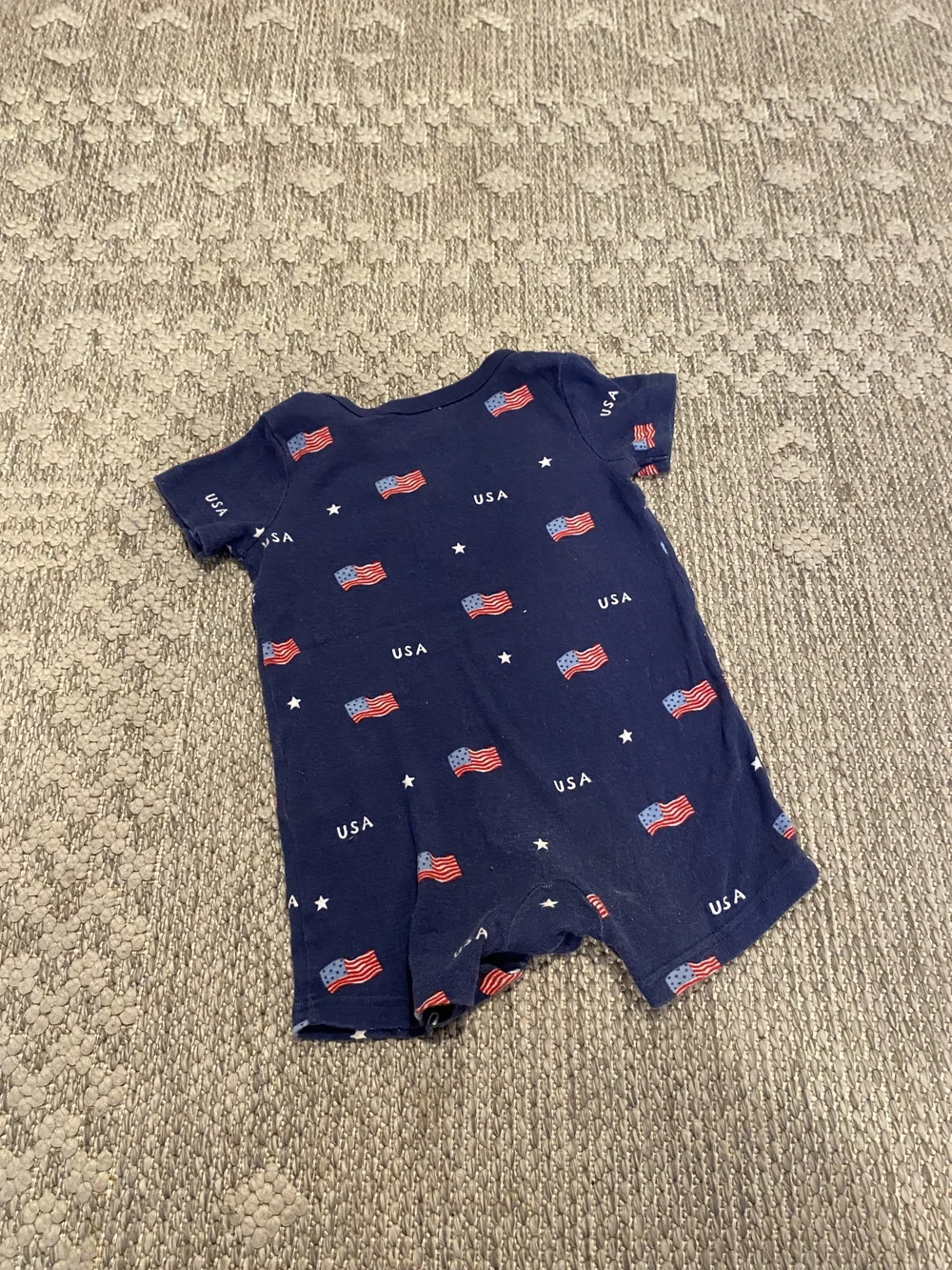 Carter's Baby Patriotic Romper USA Flag Navy Americana